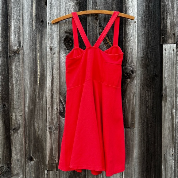 Bright Red Racerback Mini Dress - Picture 2 of 4